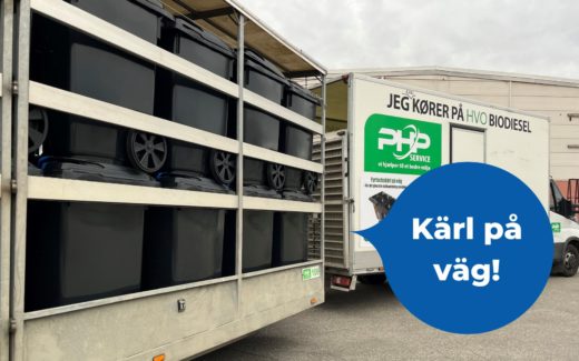 Nu har vi börjat köra ut kärlen!