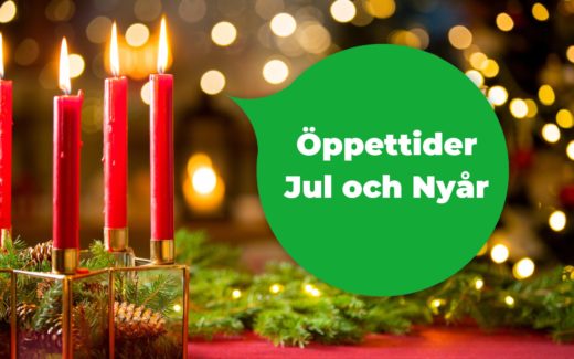 Våra öppettider för jul och nyår 2024!